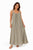 The Isadora Pure Silk sequins Strap Maxi - Taupe