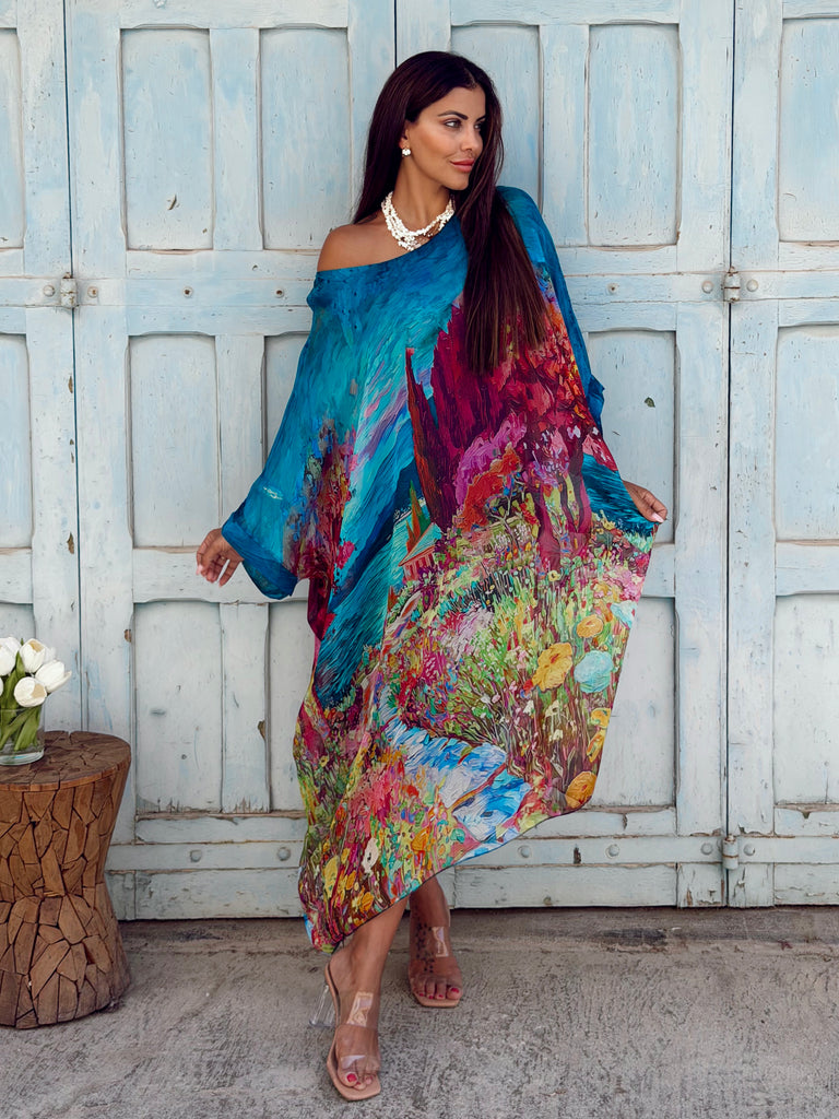 The Azura Arte Silk Kaftan Dress