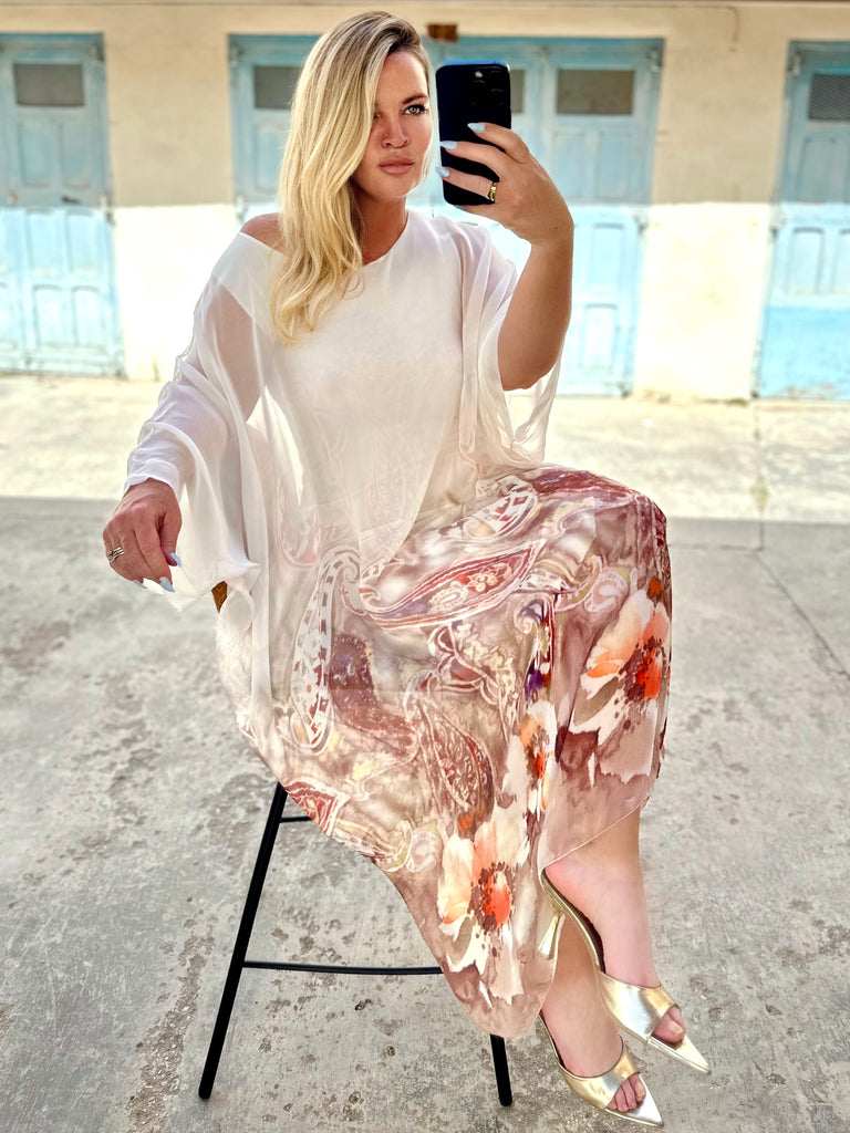 Marakesh Silk Kaftan Dress