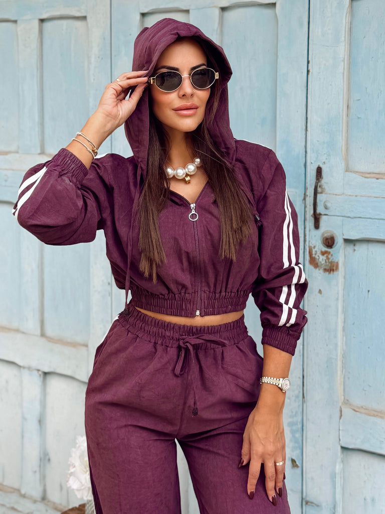 Montbrun Premium Tencel Tracksuit - Plum