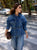 Riley Denim Poplum Jacket