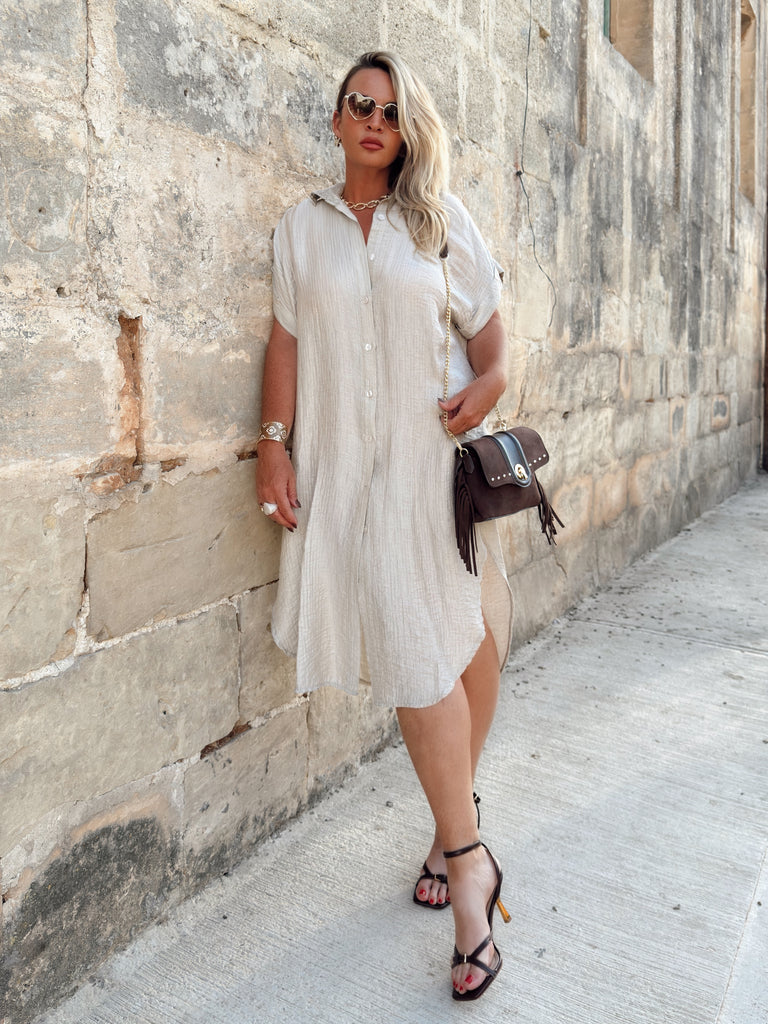 Stone Shirt Dress