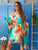 Dolce Acquerello Silk Kaftan Dress - Acqua