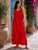 The Rosso Bellissima Pure Linen & Crochet Dress & Shirt Set