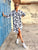 Navy and White Shirt Dress