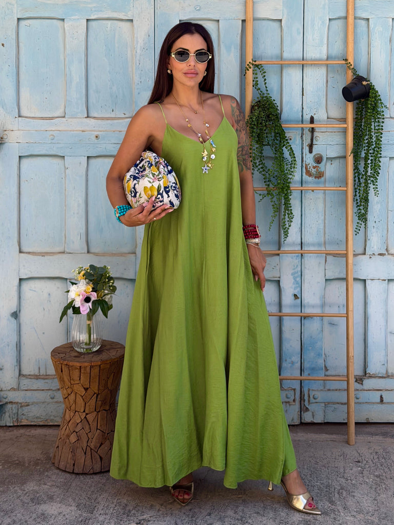 Pistachio Breeze Maxi Dress