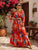 Corallo Jardin Silk Maxi Dress
