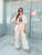 Stone Linen Blend Suit Set