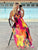 Fucshia Silk Water colour Dress