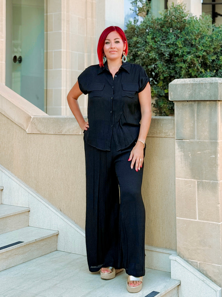 Black Shirt/Trouser Co-ord
