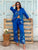 Monet Pure Linen Set – Sapphire