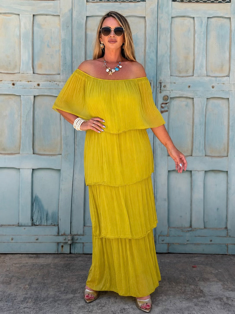 Limone Pure Silk Dress