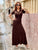 Cocoa Lace Ribbed Knit Dress