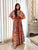 Orange And Lavender Boho Dress