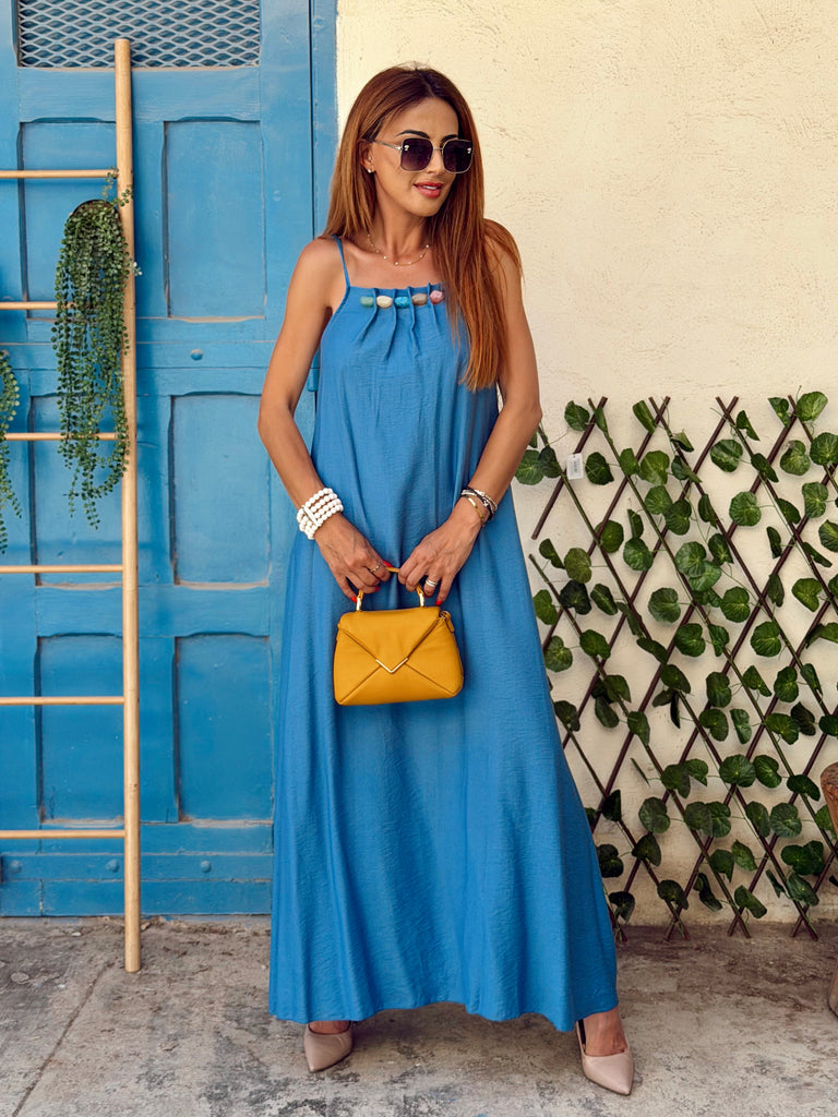 Powder Gemstone Maxi Dress