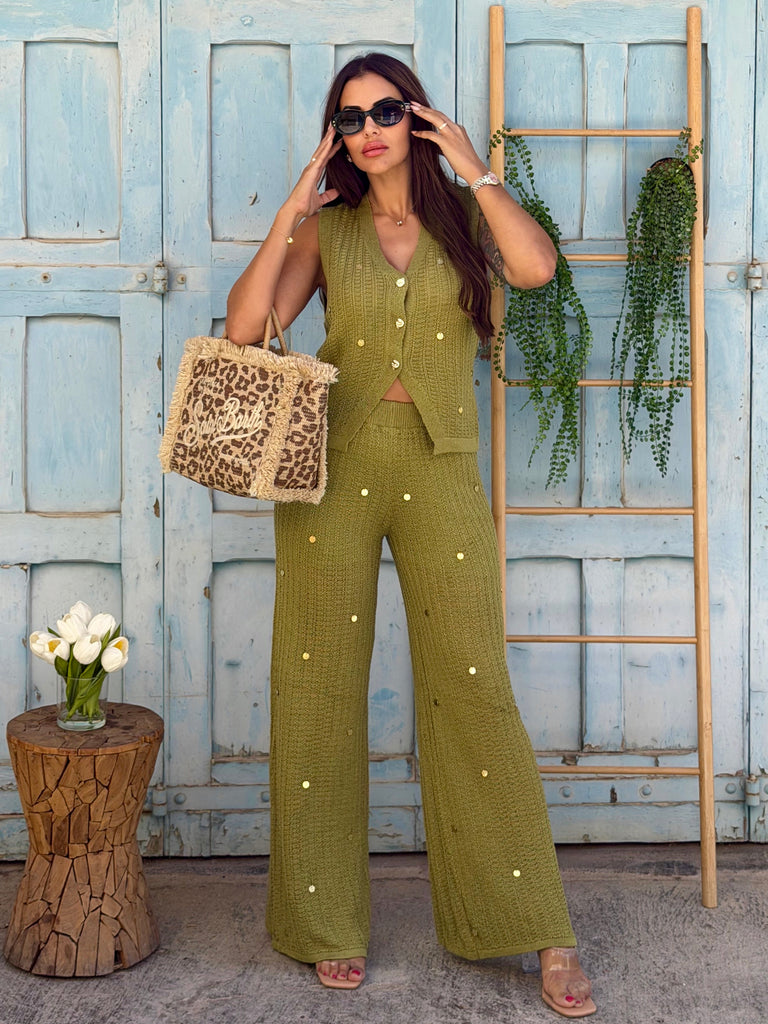 Lime Glow Summer Crochet Set