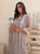 Taupe Éclat Silk Dress & Sequin Wrap Set