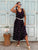 Coco Spot Viscose Maxi Dress - Black