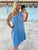 Blue Viscose Day Dress