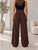 The Maëlle High-Waisted Palazzo Joggers - Chocolate