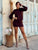 Solène Open-Back Mini Dress - Mocha