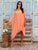 The Aurelia Mini Silk Kaftan Dress - Peach