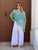 Acqua Soirée Pure Silk Draped Kaftan Top