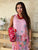 Rosé Jardin Pure Silk Maxi Dress