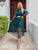 Dark Green Lace Elegance Midi Dress