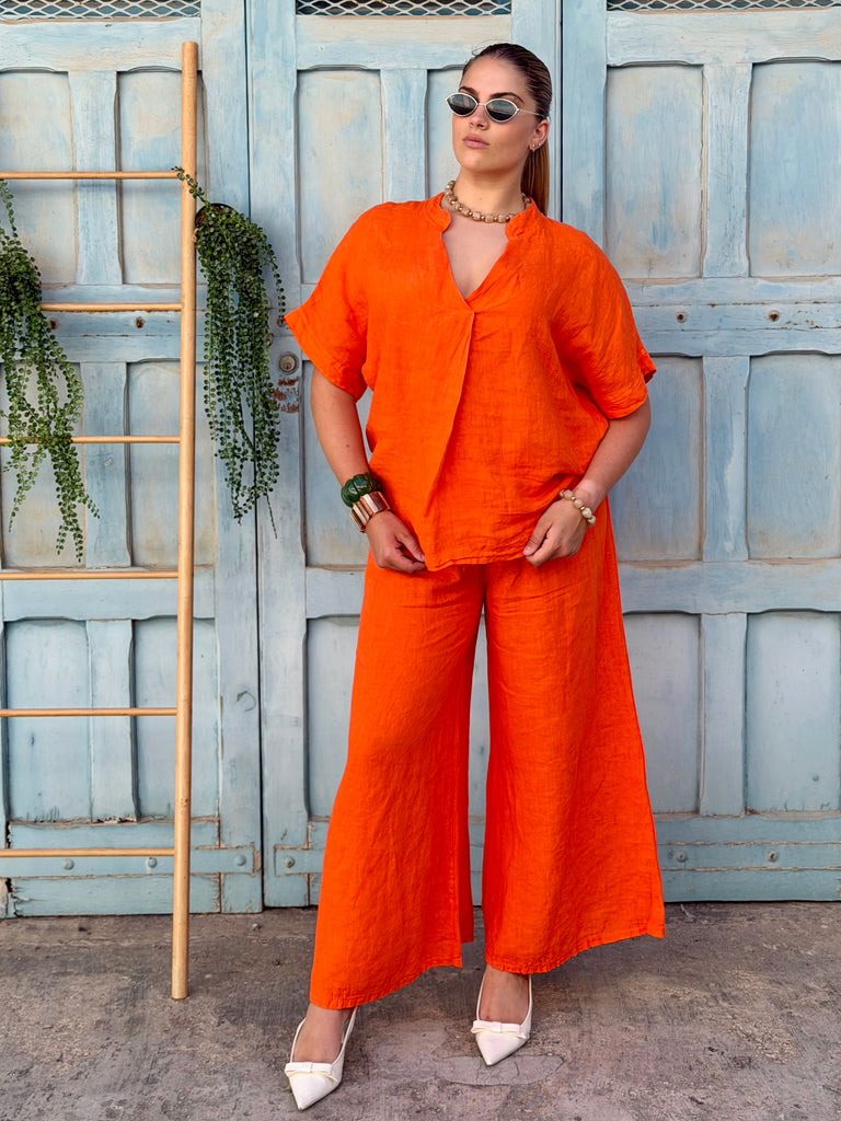 Arancia Luna Linen Co-Ord Set