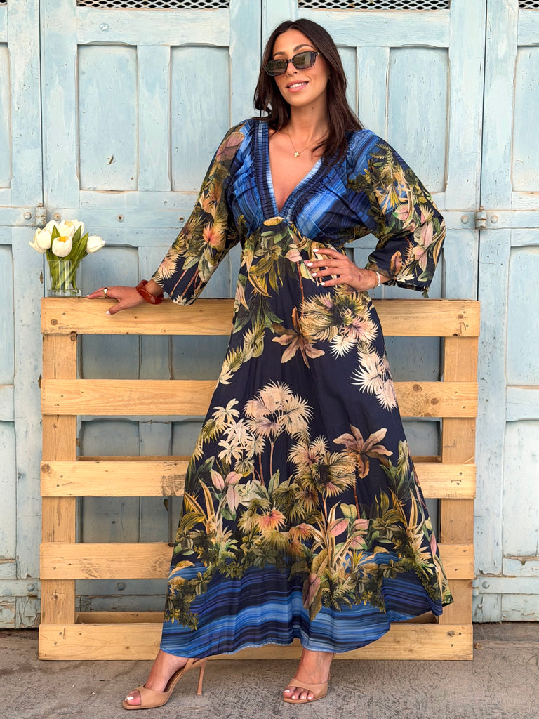Azure Eden Luxe Maxi Dress