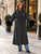 Valmont Fur Cuff Maxi Cardigan Coat - Charcoal Grey