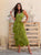 Verdant Élan Sequin Tiered Maxi Dres