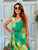 Emerald Bloom Pure Silk Maxi Dress