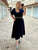 Navy Midi Belted Dress