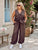Mocha Elan Ruffle Pure Linen Co-Ord