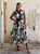 Monochrome Palm Maxi Shirt Dress - Love my Body