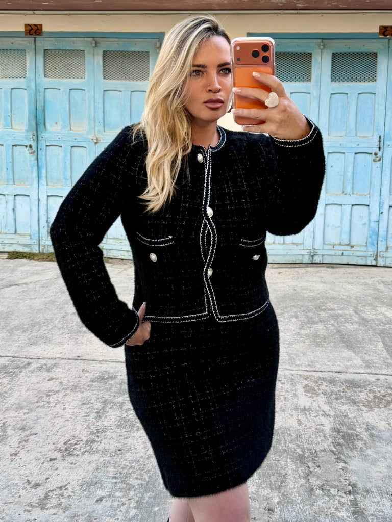 Black Pearl Two Piece Dress Set