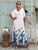 Sole Fiorito Viscose Maxi Dress - Bianca