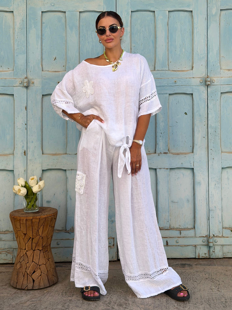 Marbella Crochet Linen Co-ord