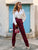 The Chantilly Satin Trousers - Fuschia - Bougie Collection