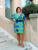 Blue and Like Viscose V Neck Dress