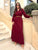 Valentina Bordeaux Maxi Shirt Dress
