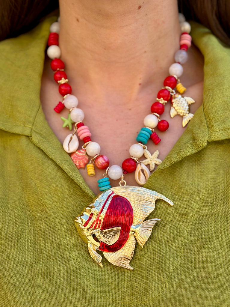 Positano Fish Pendant Necklace