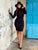 Black Icon Ribbed Knit Dress