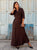 Éloane Belted Silky Satin Maxi Dress - Mocha