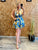 Blue Capri Golden Hour Halter Dress
