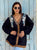 Violette Embellished Floral Cardigan - Black