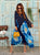 Azzurra Fleur Pure Silk Kaftan Dress