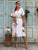 Fiori di Toscana Viscose Midi Dress - Bianca